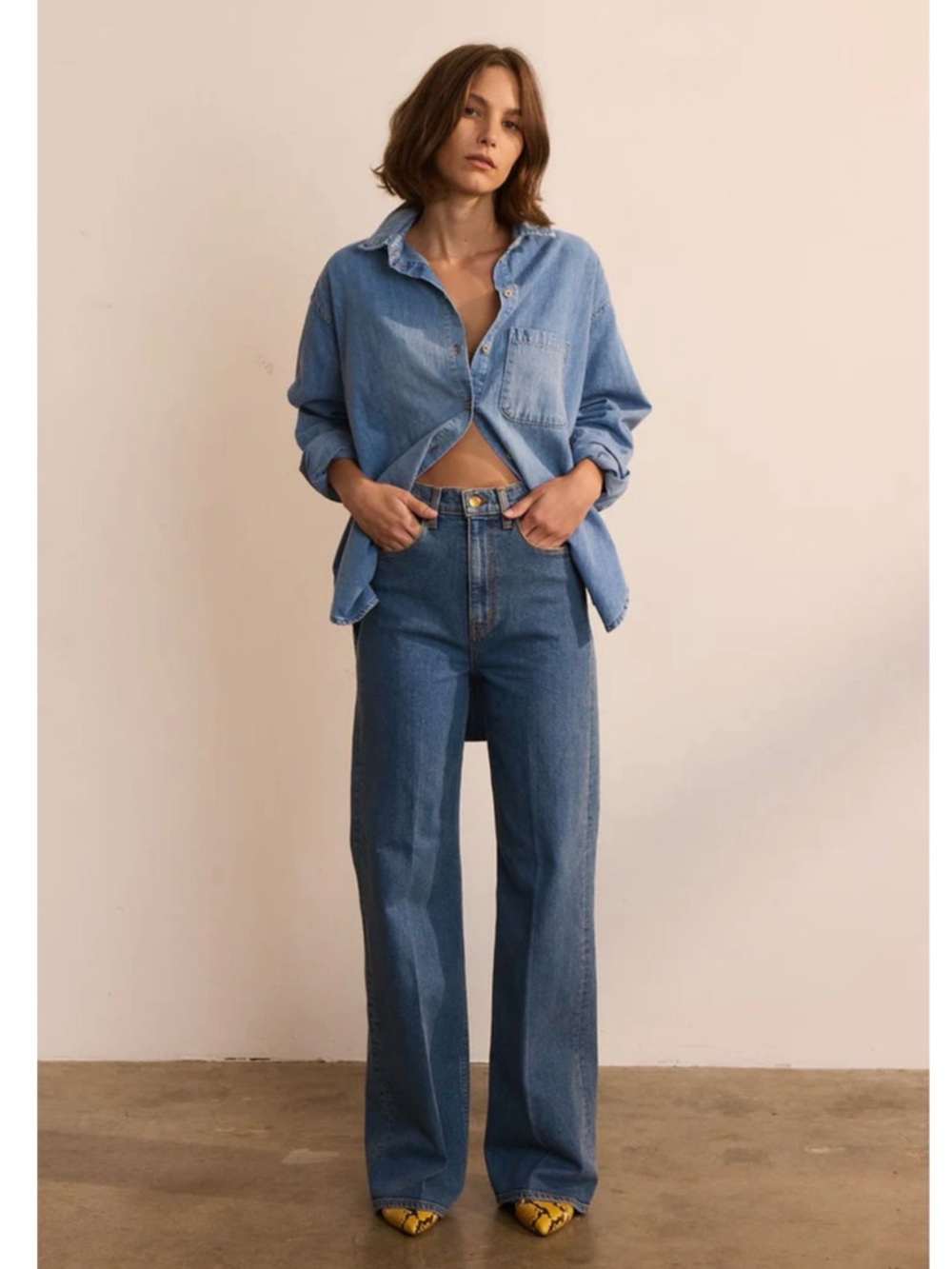 Jamie Haller The Crease Jean, Wide leg, high rise